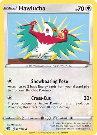 SWSH09 Brilliant Stars 127/172 Hawlucha - Common
