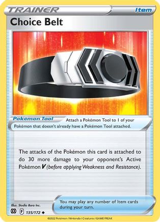 SWSH09 Brilliant Stars 135/172 Choice Belt - Reverse Holofoil - Uncommon