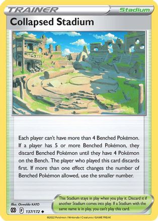 SWSH09 Brilliant Stars 137/172 Collapsed Stadium - Reverse Holofoil - Uncommon