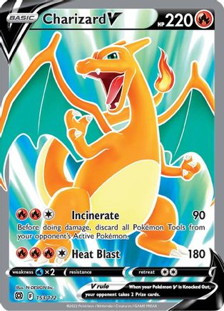 SWSH09 Brilliant Stars 153/172 Charizard V (Full Art) - Holofoil - Ultra Rare