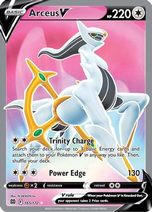 SWSH09 Brilliant Stars 165/172 Arceus V (Full Art) - Holofoil - Ultra Rare