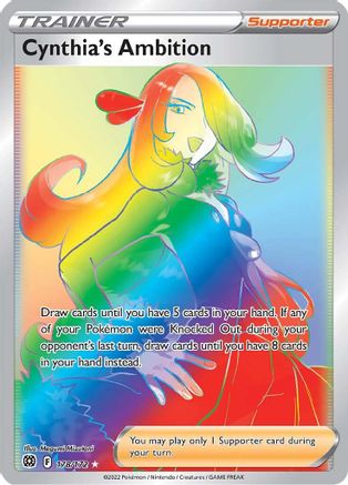 SWSH09 Brilliant Stars 178/172 Cynthia's Ambition (Secret) - Holofoil - Secret Rare