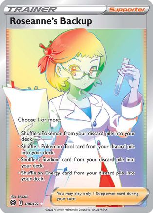 SWSH09 Brilliant Stars 180/172 Roseanne's Backup (Secret) - Holofoil - Secret Rare