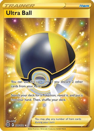 SWSH09 Brilliant Stars 186/172 Ultra Ball (Secret) - Holofoil - Secret Rare