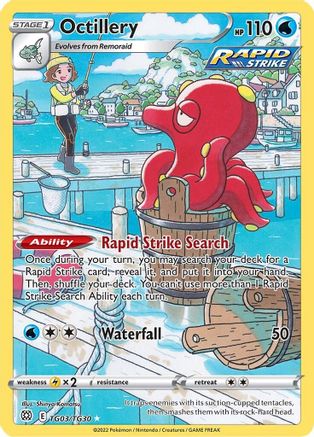 SWSH09 Brilliant Stars Trainer Gallery TG03/TG30 Octillery - Holofoil - Ultra Rare