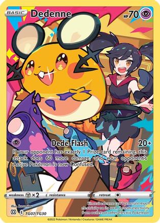 SWSH09 Brilliant Stars Trainer Gallery TG07/TG30 Dedenne - Holofoil - Ultra Rare