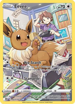 SWSH09 Brilliant Stars Trainer Gallery TG11/TG30 Eevee - Holofoil - Ultra Rare