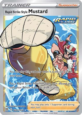 SWSH09 Brilliant Stars Trainer Gallery TG27/TG30 Rapid Strike Style Mustard - Holofoil - Ultra Rare