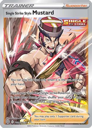 SWSH09 Brilliant Stars Trainer Gallery TG28/TG30 Single Strike Style Mustard - Holofoil - Ultra Rare
