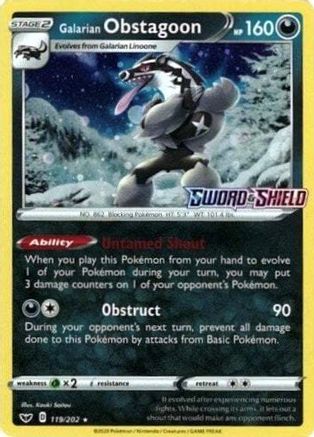 Miscellaneous Cards & Products 119/202 Galarian Obstagoon - Holofoil - Promo