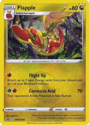 SWSH Sword & Shield Promo Cards SWSH189 Flapple - Holofoil - Promo