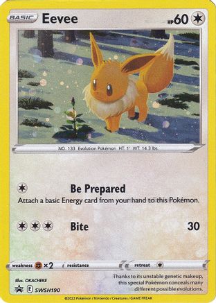 SWSH Sword & Shield Promo Cards SWSH190 Eevee - Holofoil - Promo