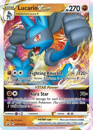 SWSH Sword & Shield Promo Cards SWSH214 Lucario VSTAR - Holofoil - Promo