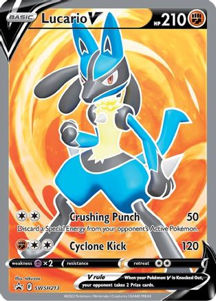 SWSH Sword & Shield Promo Cards SWSH213 Lucario V - Holofoil - Promo