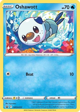SWSH Sword & Shield Promo Cards SWSH222 Oshawott - Holofoil - Promo