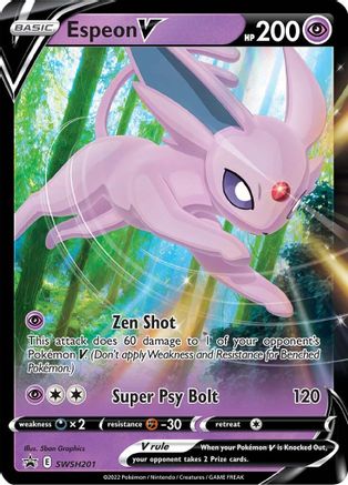 SWSH Sword & Shield Promo Cards SWSH201 Espeon V - Holofoil - Promo