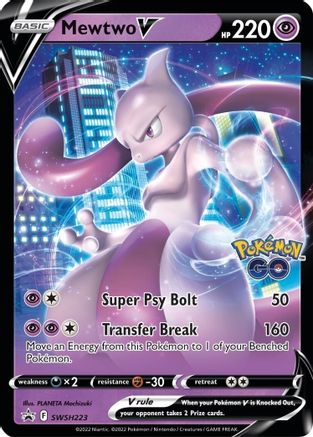 SWSH Sword & Shield Promo Cards SWSH223 Mewtwo V - Holofoil - Promo