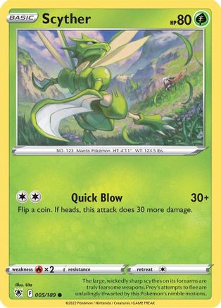 SWSH10 Astral Radiance 005/189 Scyther (005) - Common