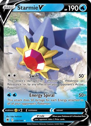 SWSH10 Astral Radiance 030/189 Starmie V - Holofoil - Ultra Rare