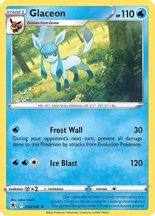 SWSH10 Astral Radiance 038/189 Glaceon - Rare