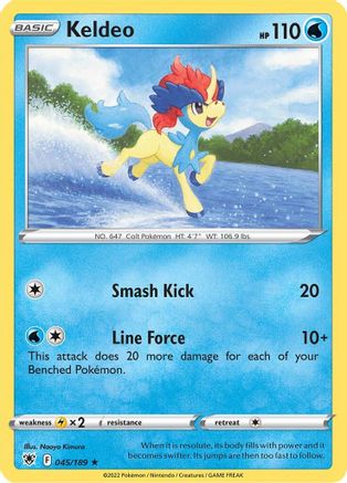 SWSH10 Astral Radiance 045/189 Keldeo - Holofoil - Holo Rare