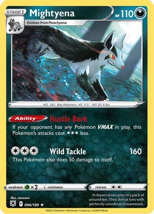 SWSH10 Astral Radiance 096/189 Mightyena - Reverse Holofoil - Rare