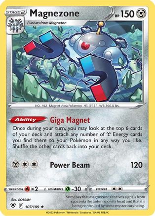 SWSH10 Astral Radiance 107/189 Magnezone - Holofoil - Holo Rare