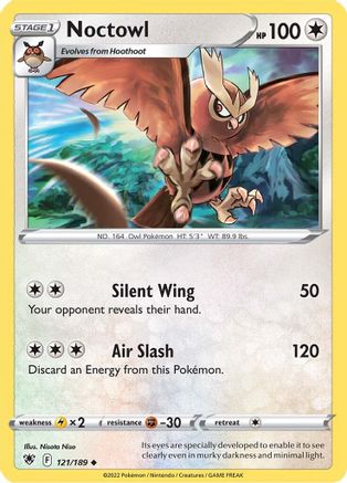 SWSH10 Astral Radiance 121/189 Noctowl - Reverse Holofoil - Uncommon