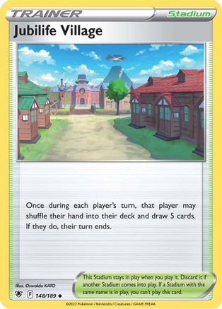 SWSH10 Astral Radiance 148/189 Jubilife Village - Reverse Holofoil - Uncommon