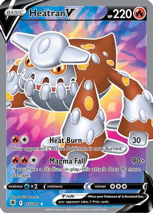 SWSH10 Astral Radiance 165/189 Heatran V (Full Art) - Holofoil - Ultra Rare