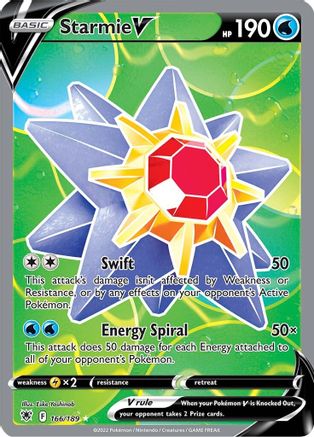 SWSH10 Astral Radiance 166/189 Starmie V (Full Art) - Holofoil - Ultra Rare