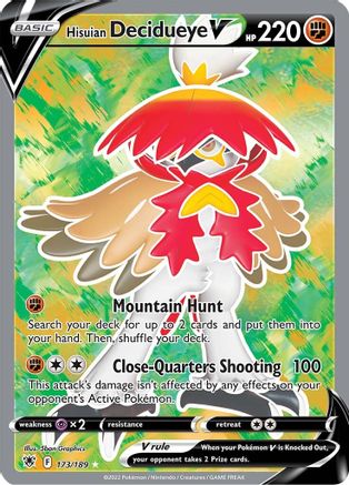 SWSH10 Astral Radiance 173/189 Hisuian Decidueye V (Full Art) - Holofoil - Ultra Rare