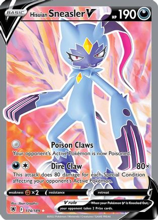 SWSH10 Astral Radiance 174/189 Hisuian Sneasler V (Full Art) - Holofoil - Ultra Rare