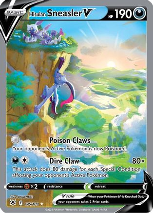 SWSH10 Astral Radiance 175/189 Hisuian Sneasler V (Alternate Full Art) - Holofoil - Ultra Rare