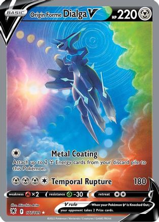 SWSH10 Astral Radiance 177/189 Origin Forme Dialga V (Alternate Full Art) - Holofoil - Ultra Rare