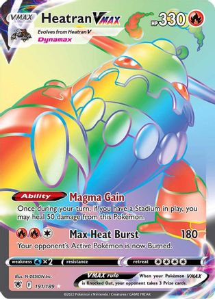 SWSH10 Astral Radiance 191/189 Heatran VMAX (Secret) - Holofoil - Secret Rare