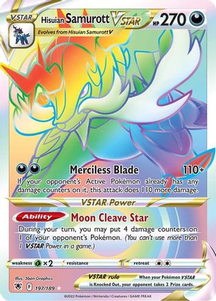 SWSH10 Astral Radiance 197/189 Hisuian Samurott VSTAR (Secret) - Holofoil - Secret Rare