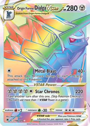 SWSH10 Astral Radiance 198/189 Origin Forme Dialga VSTAR - Holofoil - Secret Rare