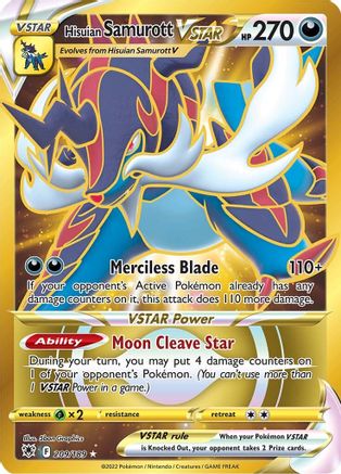 SWSH10 Astral Radiance 209/189 Hisuian Samurott VSTAR (Secret) (209) - Holofoil - Secret Rare