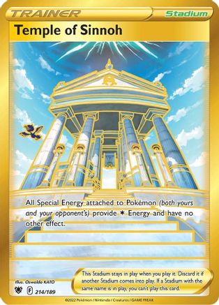 SWSH10 Astral Radiance 214/189 Temple of Sinnoh (Secret) - Holofoil - Secret Rare