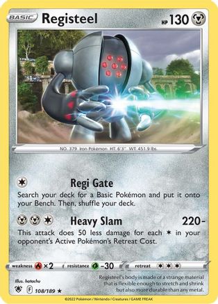 SWSH10 Astral Radiance 108/189 Registeel - Rare
