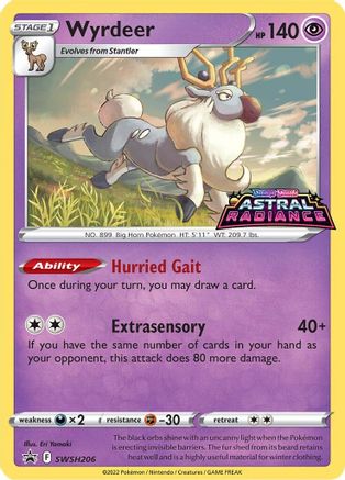 SWSH Sword & Shield Promo Cards SWSH206 Wyrdeer - Holofoil - Promo