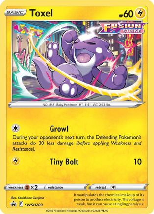 SWSH Sword & Shield Promo Cards SWSH209 Toxel - Holofoil - Promo