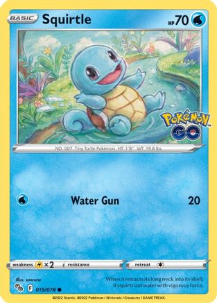 Pokemon GO 015/078 Squirtle - Reverse Holofoil - Common