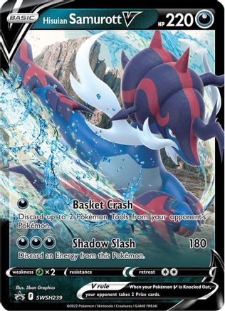 SWSH Sword & Shield Promo Cards SWSH239 Hisuian Samurott V - Holofoil - Promo