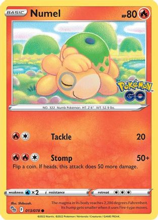 Pokemon GO 013/078 Numel - Common