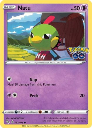 Pokemon GO 032/078 Natu - Common