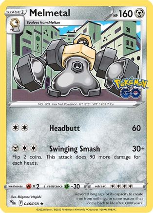 Pokemon GO 046/078 Melmetal - Holofoil - Holo Rare