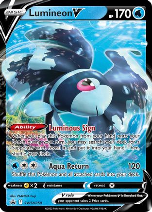 SWSH Sword & Shield Promo Cards SWSH250 Lumineon V - Holofoil - Promo
