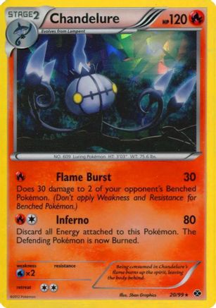 Blister Exclusives /99 Chandelure - 20/99 (Cracked Ice Holo) - Holofoil - Promo